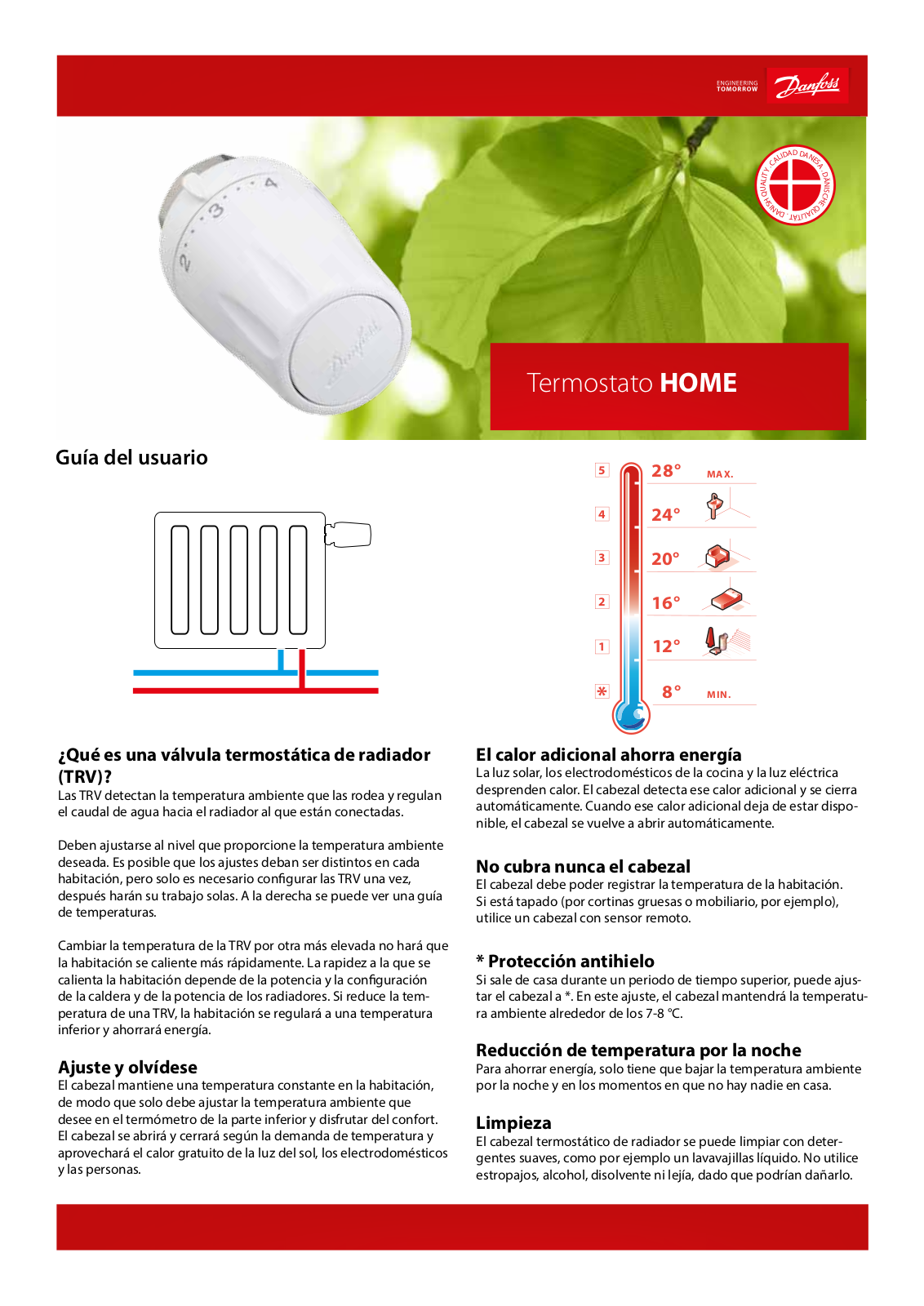 Danfoss Termostato HOME Installation guide