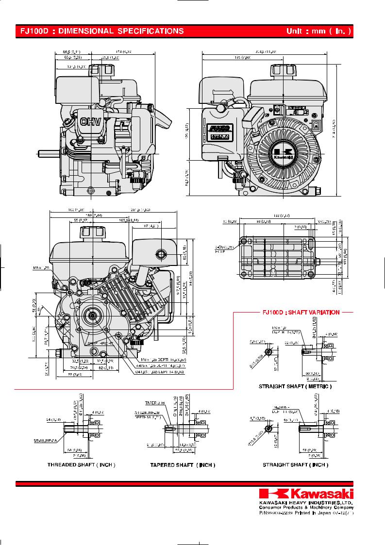 Kawasaki FJ100D User Manual