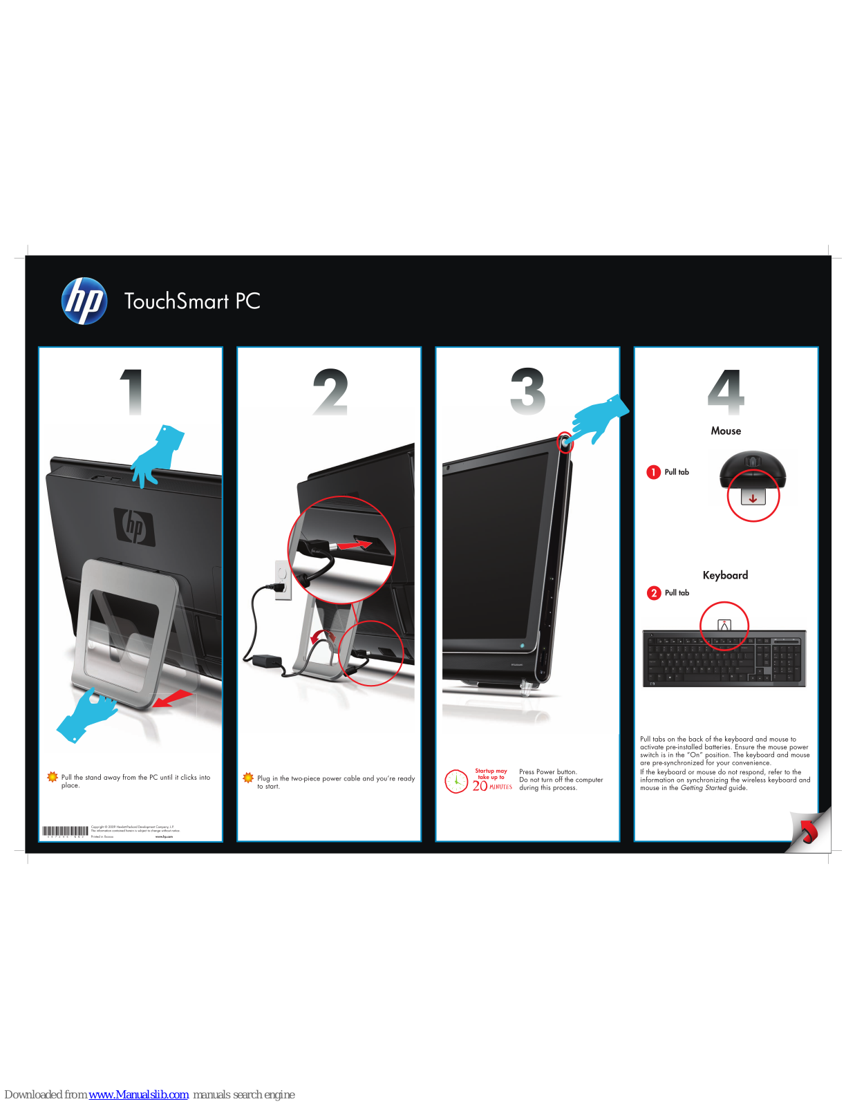 HP TouchSmart IQ820, Touchsmart iq840, Touchsmart Iq846 Quick Setup Manual