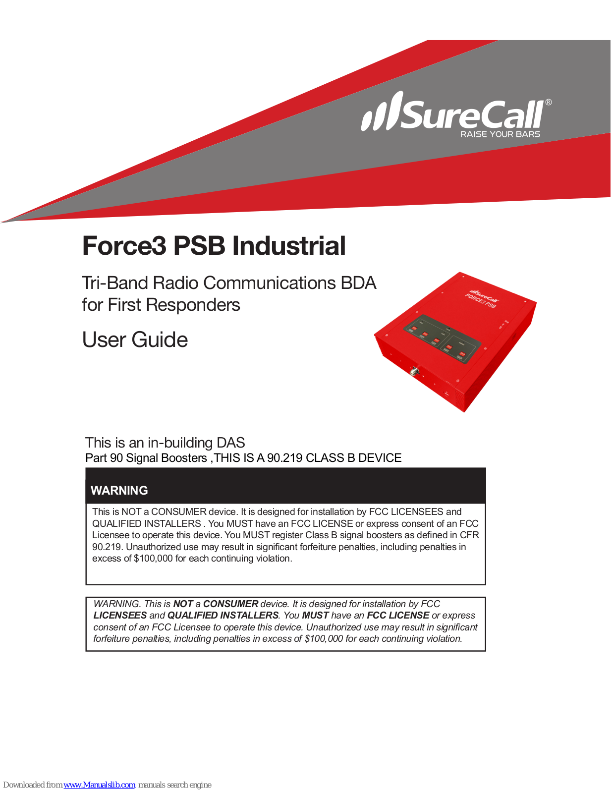 SureCall Force3 PSB User Manual - ManualMachine.com