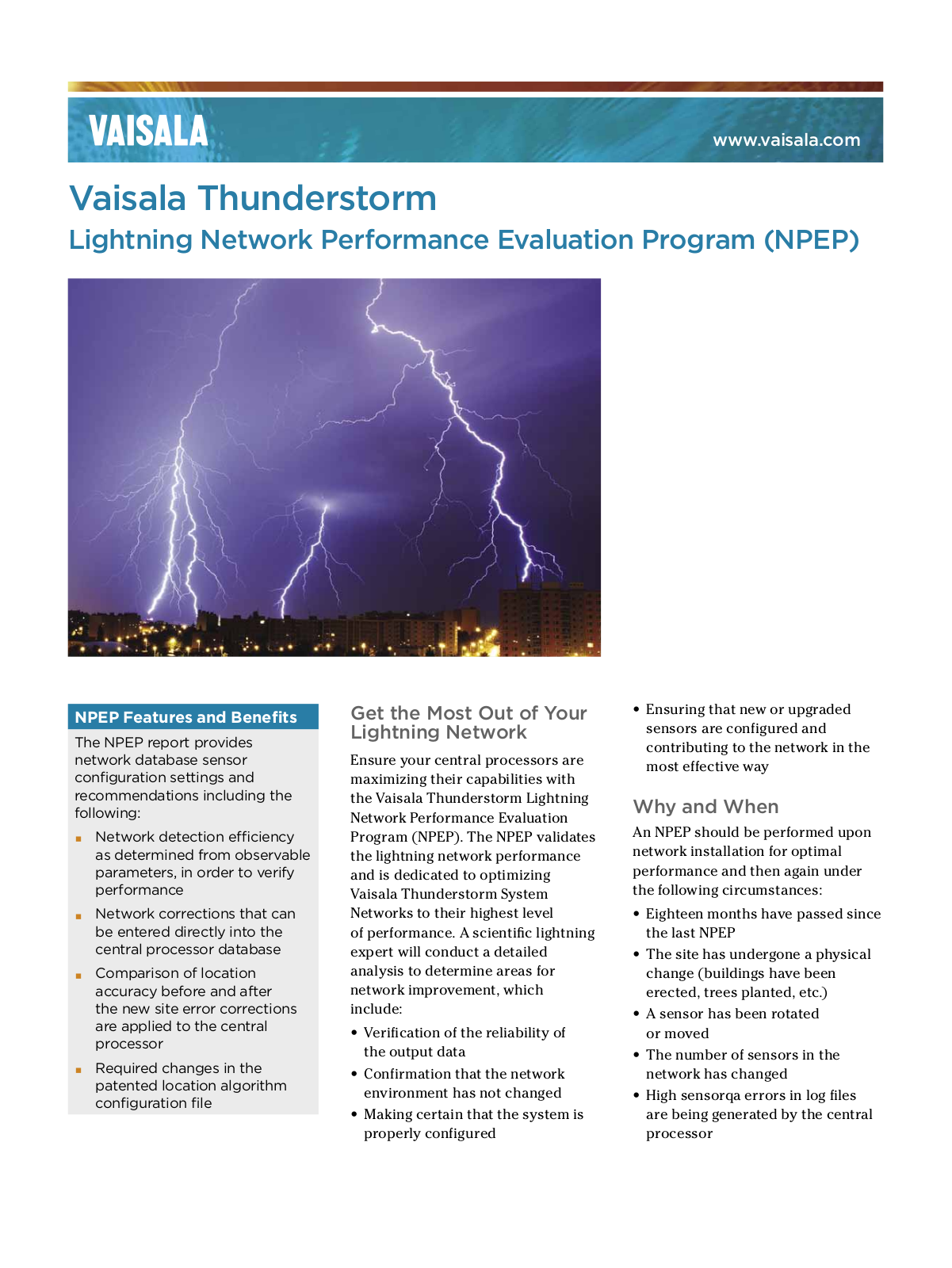 Vaisala NPEP Technical data