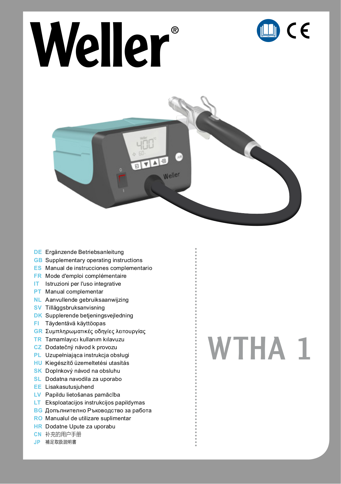 Weller WTHA 1 User guide