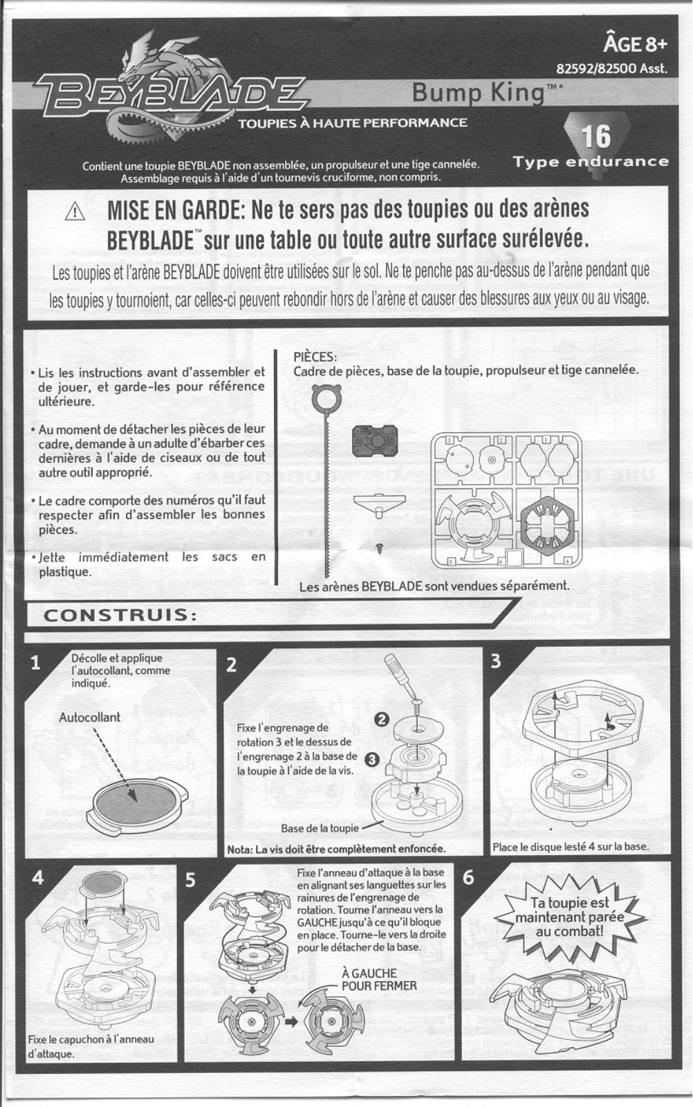 HASBRO Beyblade Tops Bump King User Manual