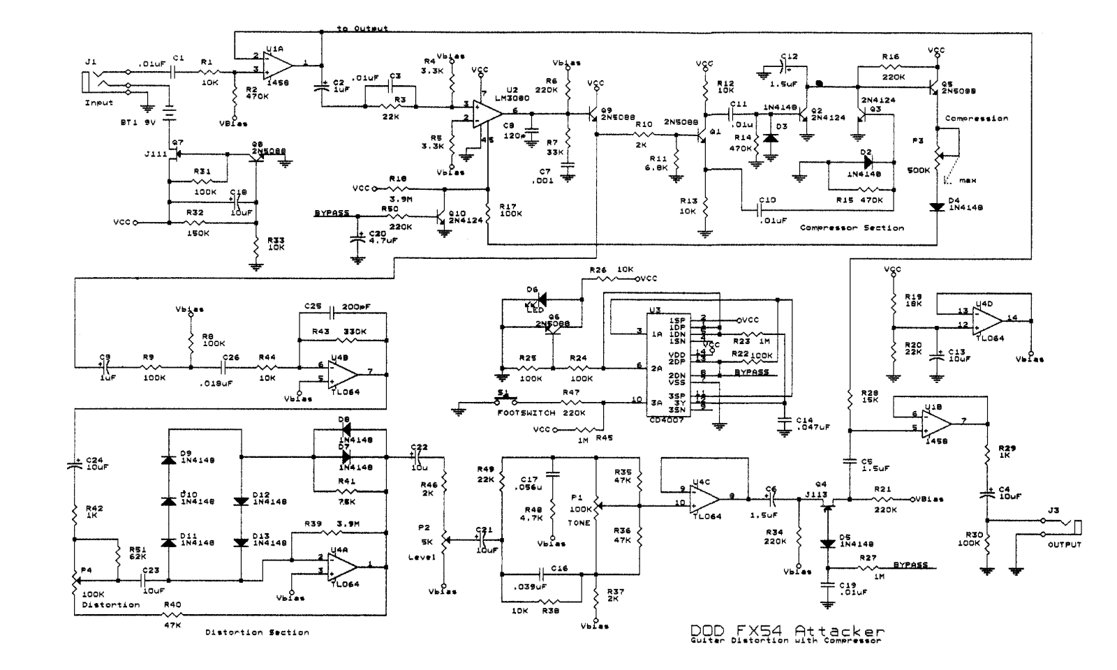 Dod fx54 schematic