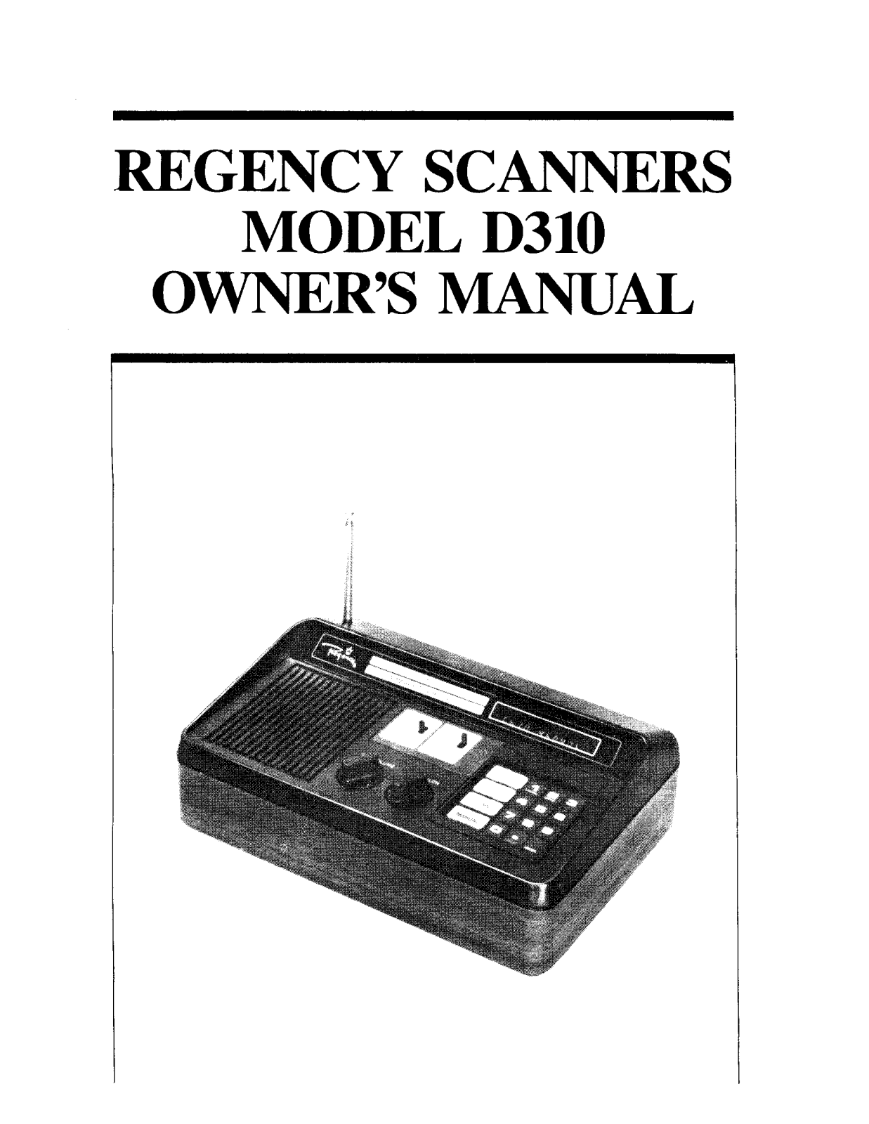 Regency D-310 User Manual