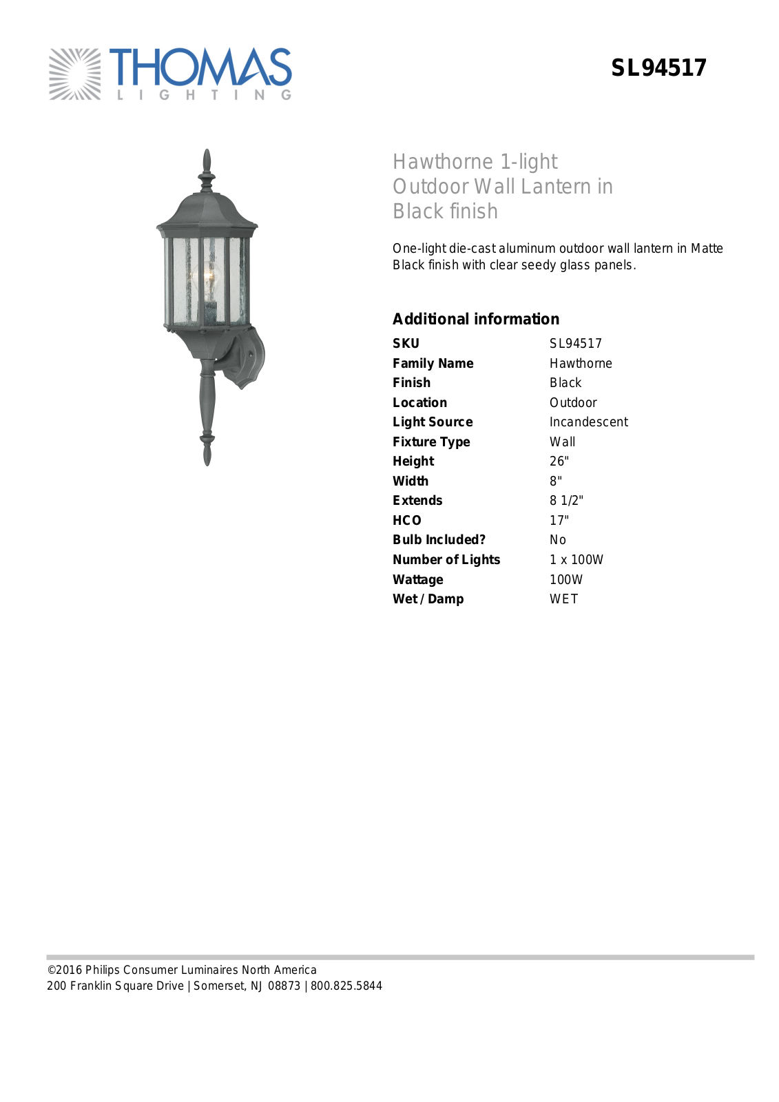 Thomas Lighting SL94517 User Manual - ManualMachine.com