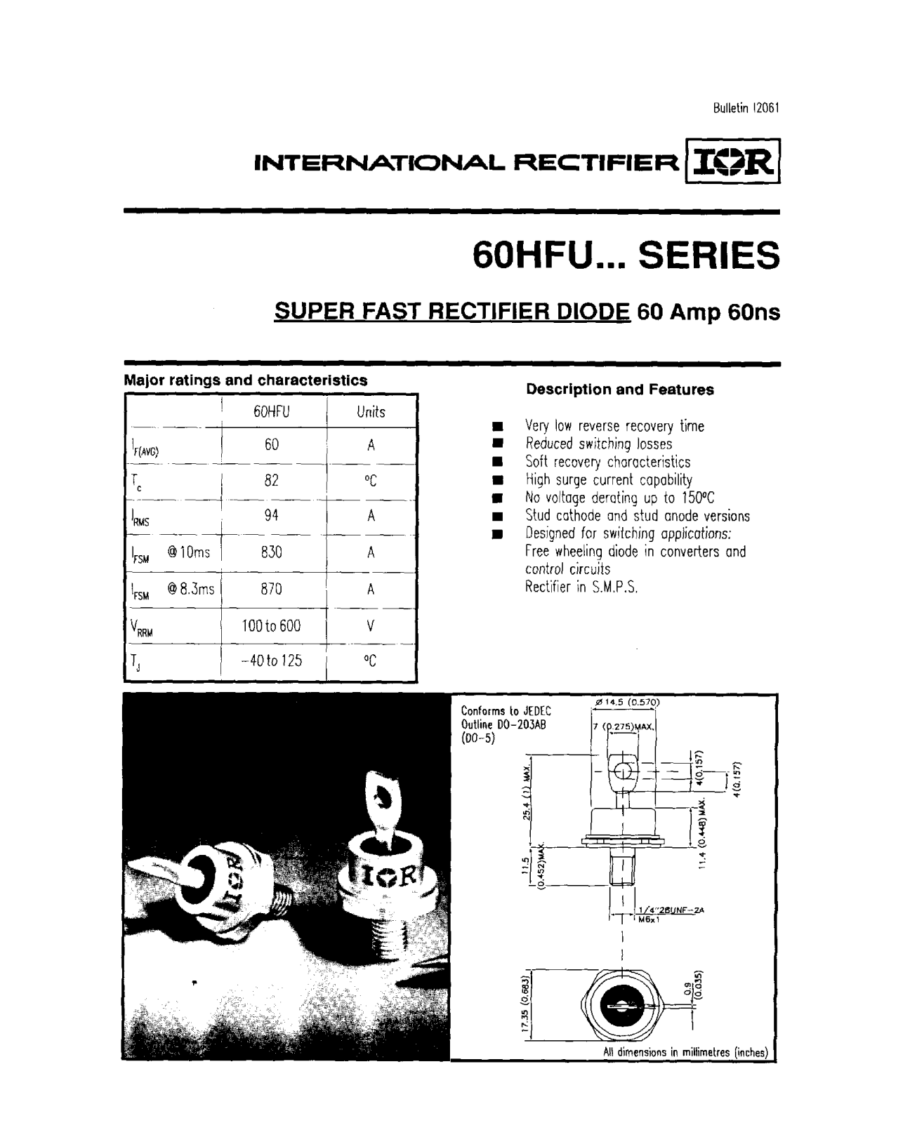 Datasheet 60HFU-600 Specification - ManualMachine.com