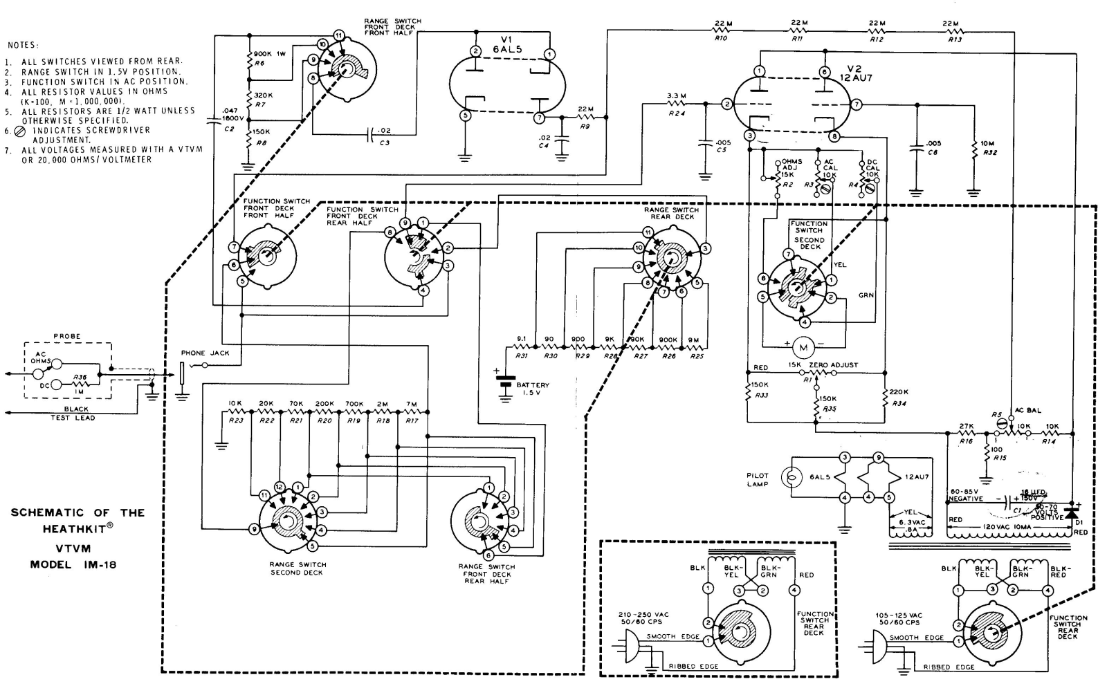 Heathkit IM-18 Schematic