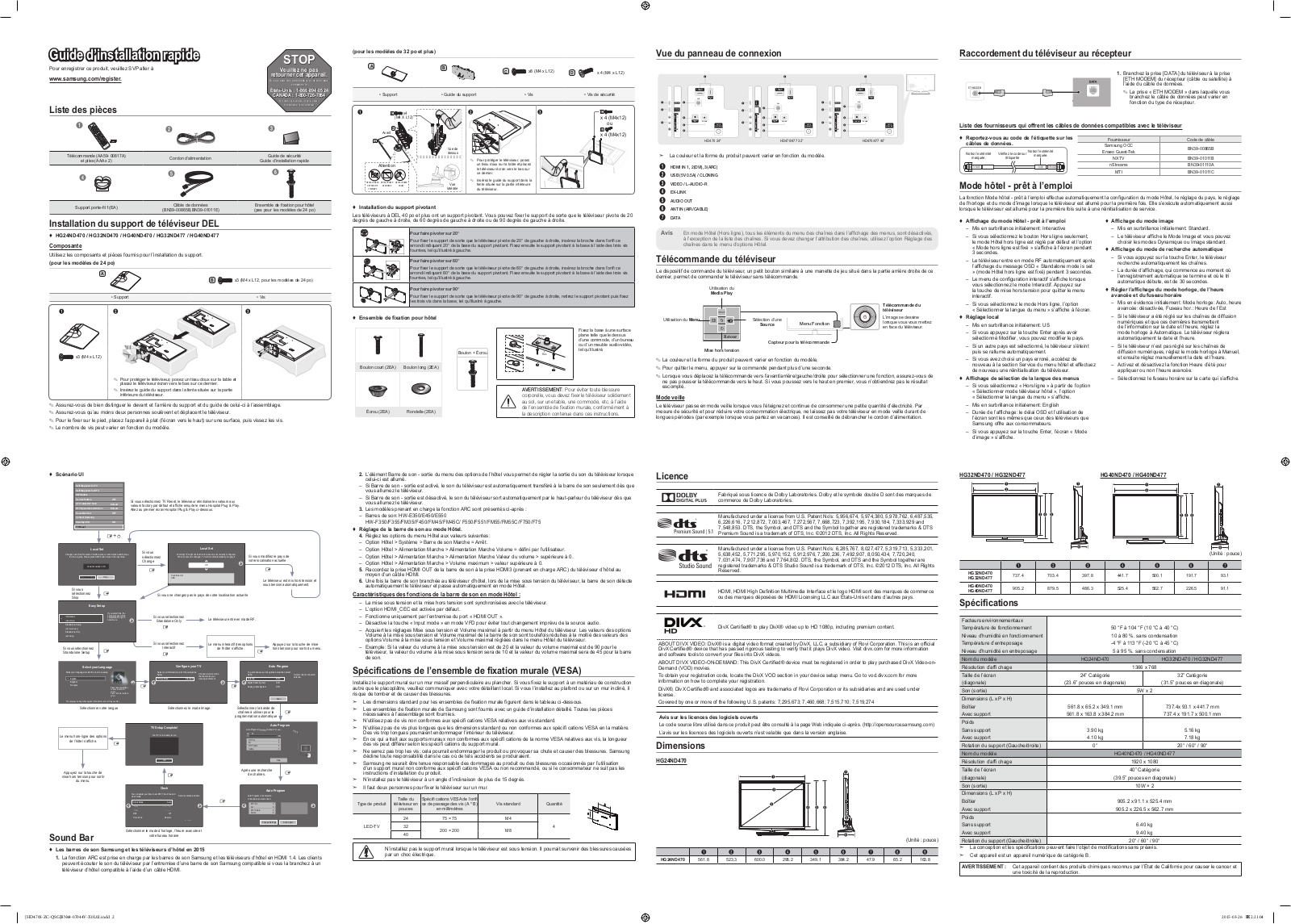 Samsung HG32ND470S User Manual