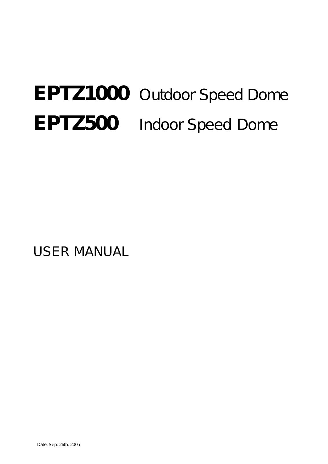 EverFocus EPTZ500-R User Manual