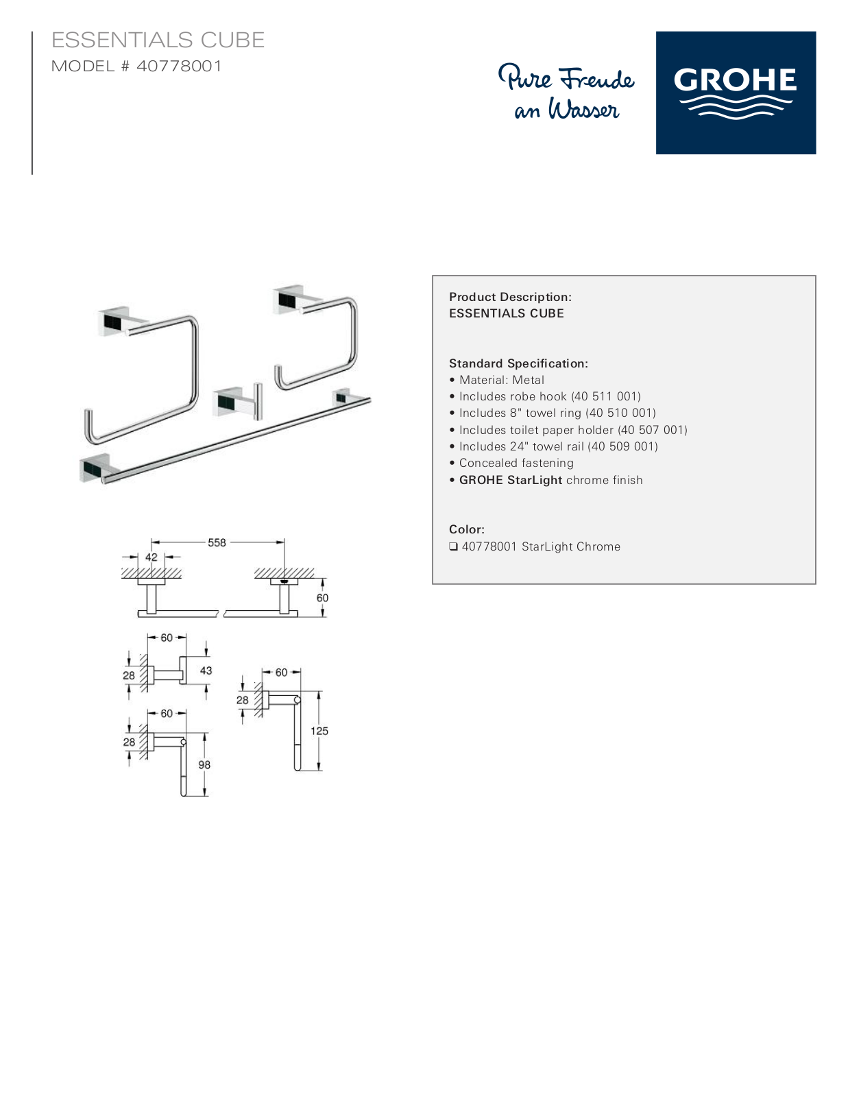 GROHE GRH5301 Specifications - ManualMachine.com