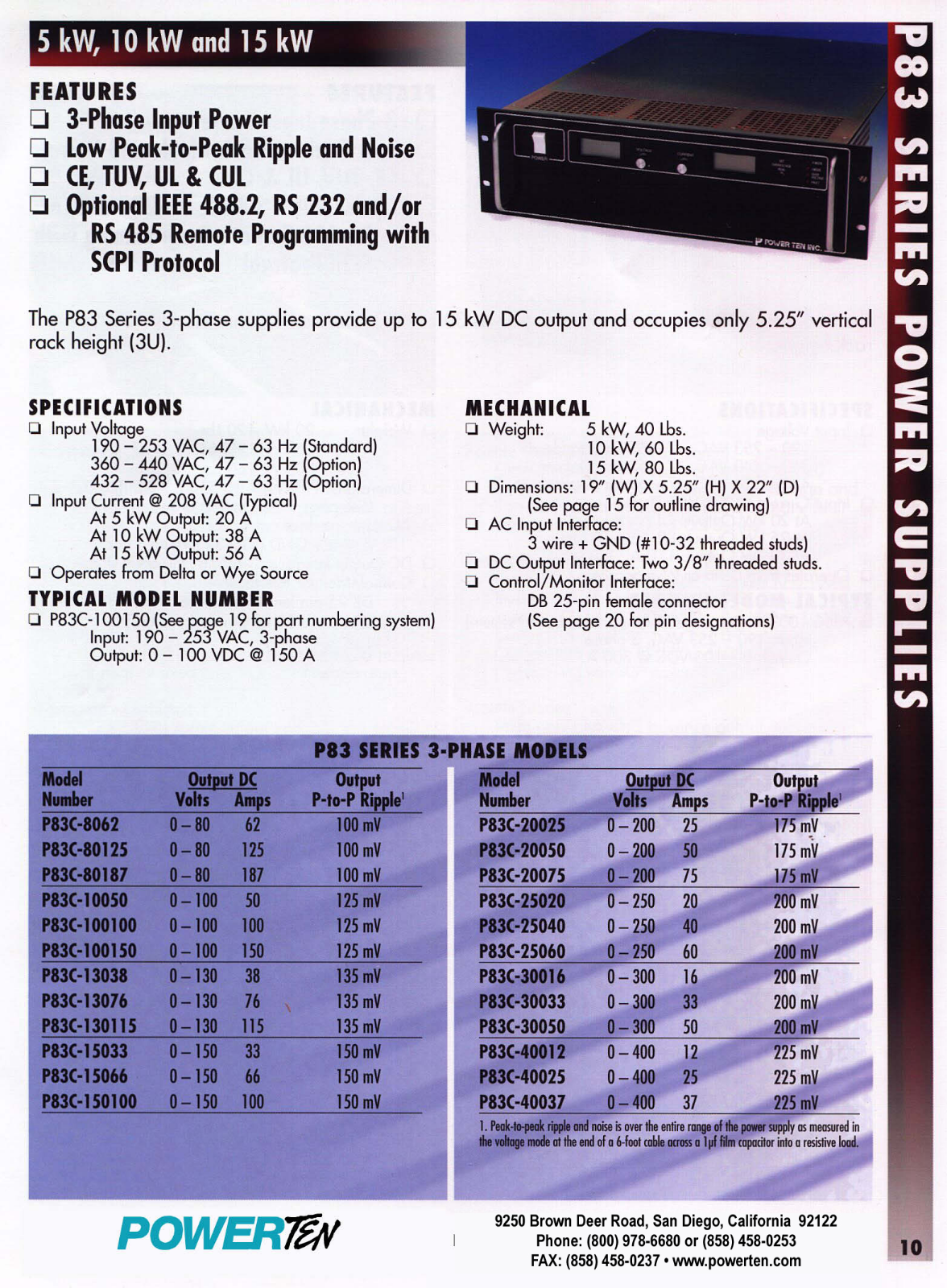 Power 10 P83C-100100 Data Sheet - ManualMachine.com