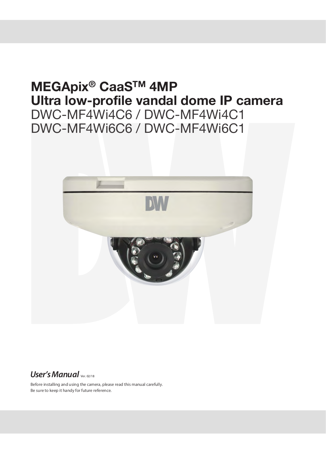 Digital Watchdog DWC-MF4Wi6C1, DWC-MF4Wi4C1, DWC-MF4Wi6C6, DWC-MF4Wi4C6 User Manual