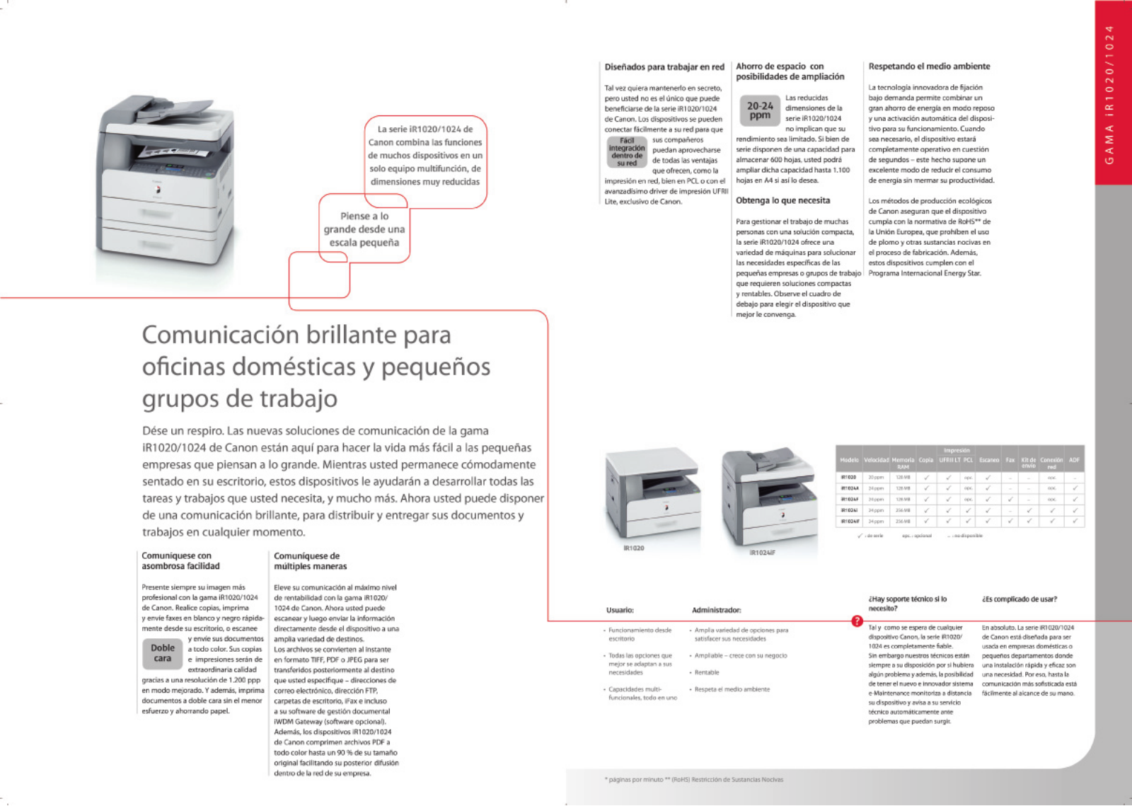 Canon IR 1020, IR 1024a, IR 1024f, IR 1024i, IR 1024if BROCHURE