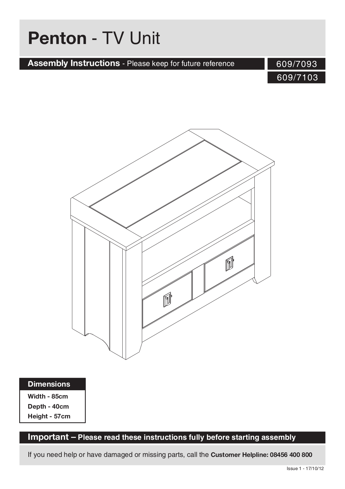 Argos 1479379, 1515161 ASSEMBLY INSTRUCTIONS