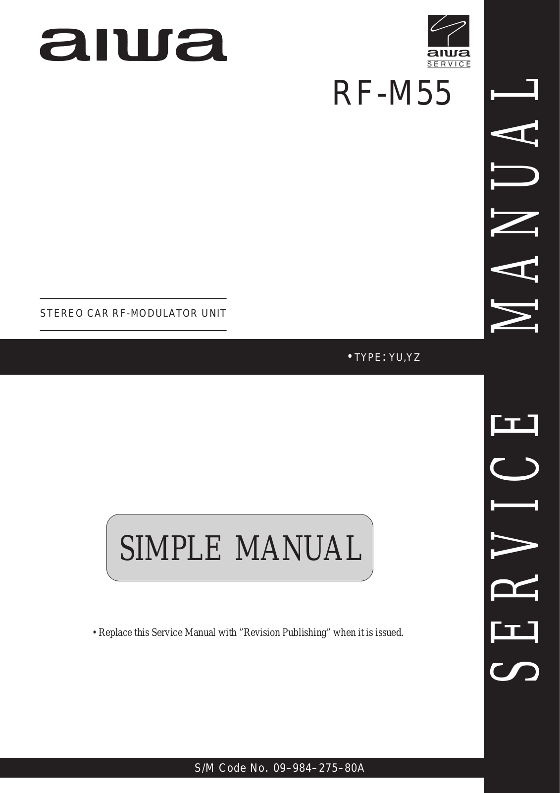 Aiwa RFM-55 Service manual