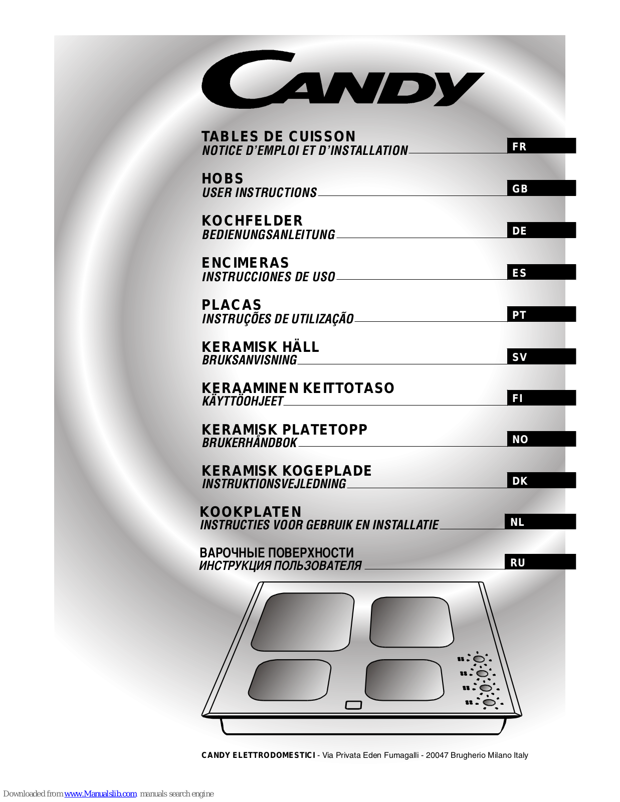 Candy PVS 641, PVD 640/1, PVS 642, PVD 633/1, PVC460 C User Instructions