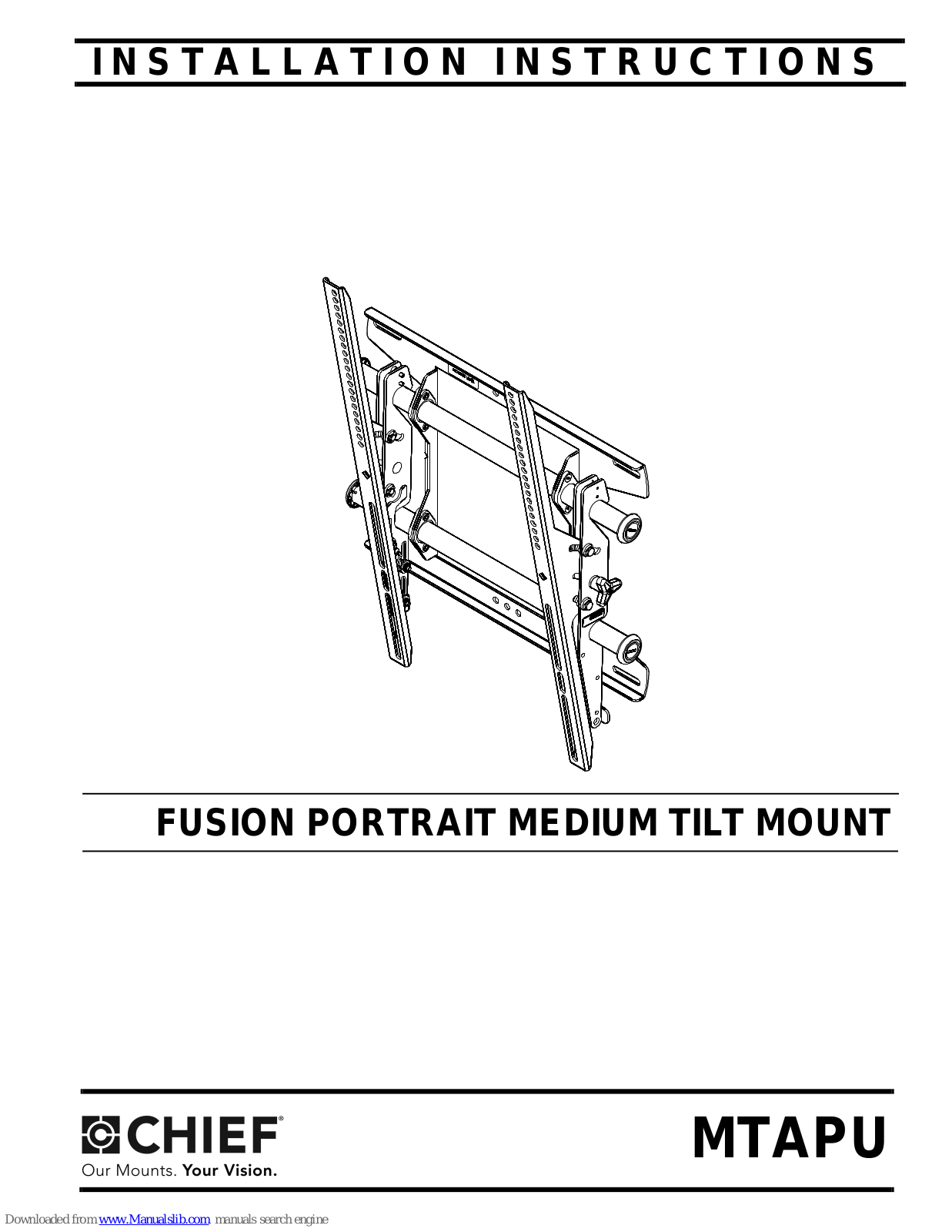 CHIEF Wall Mount PDWP MB 40 P, MTAPU Instructions Manual