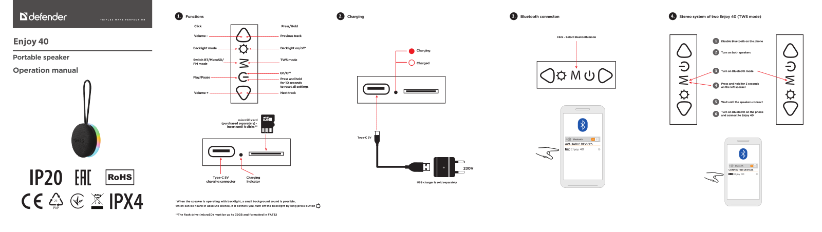 DEFENDER Enjoy 40 User guide - ManualMachine.com