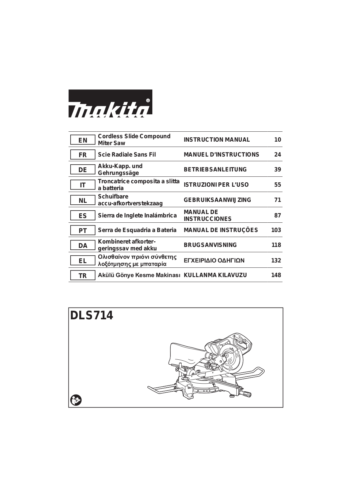 Makita DLS714NZ operation manual