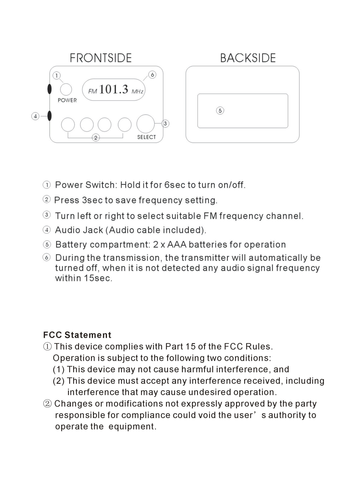 Teleway TMP3FTFDG Users Manual