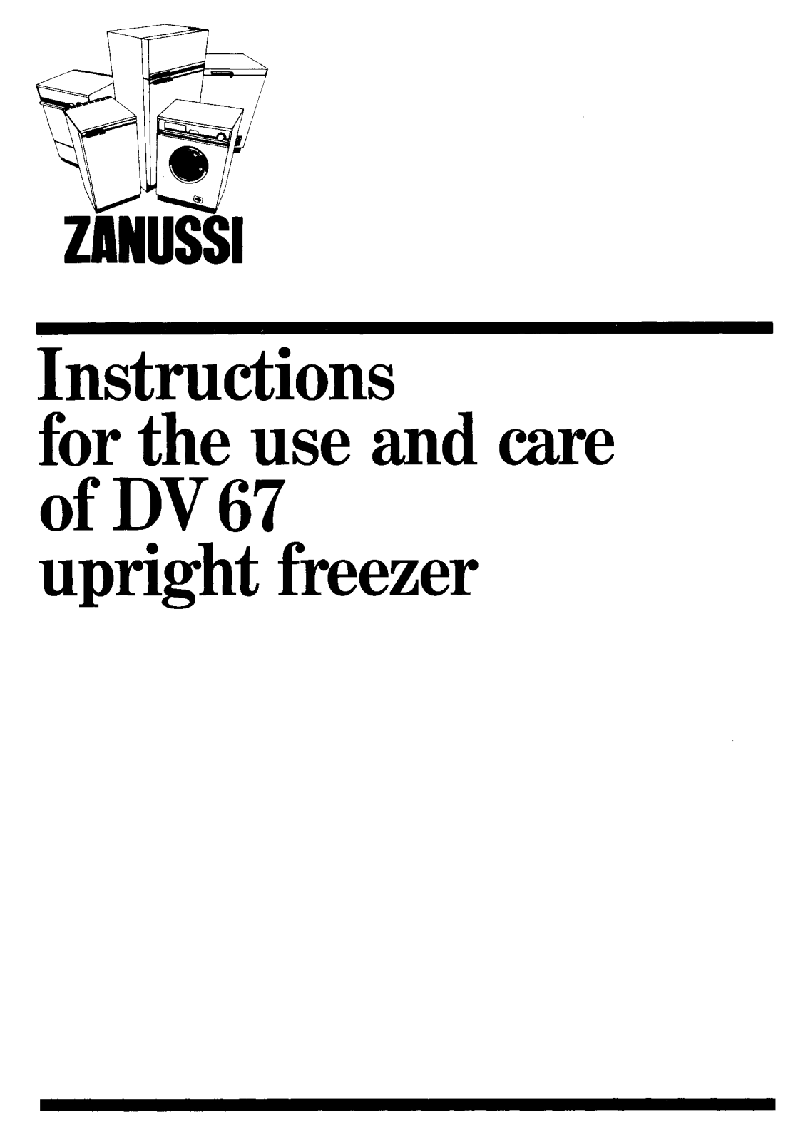 Zanussi DV67 User Manual