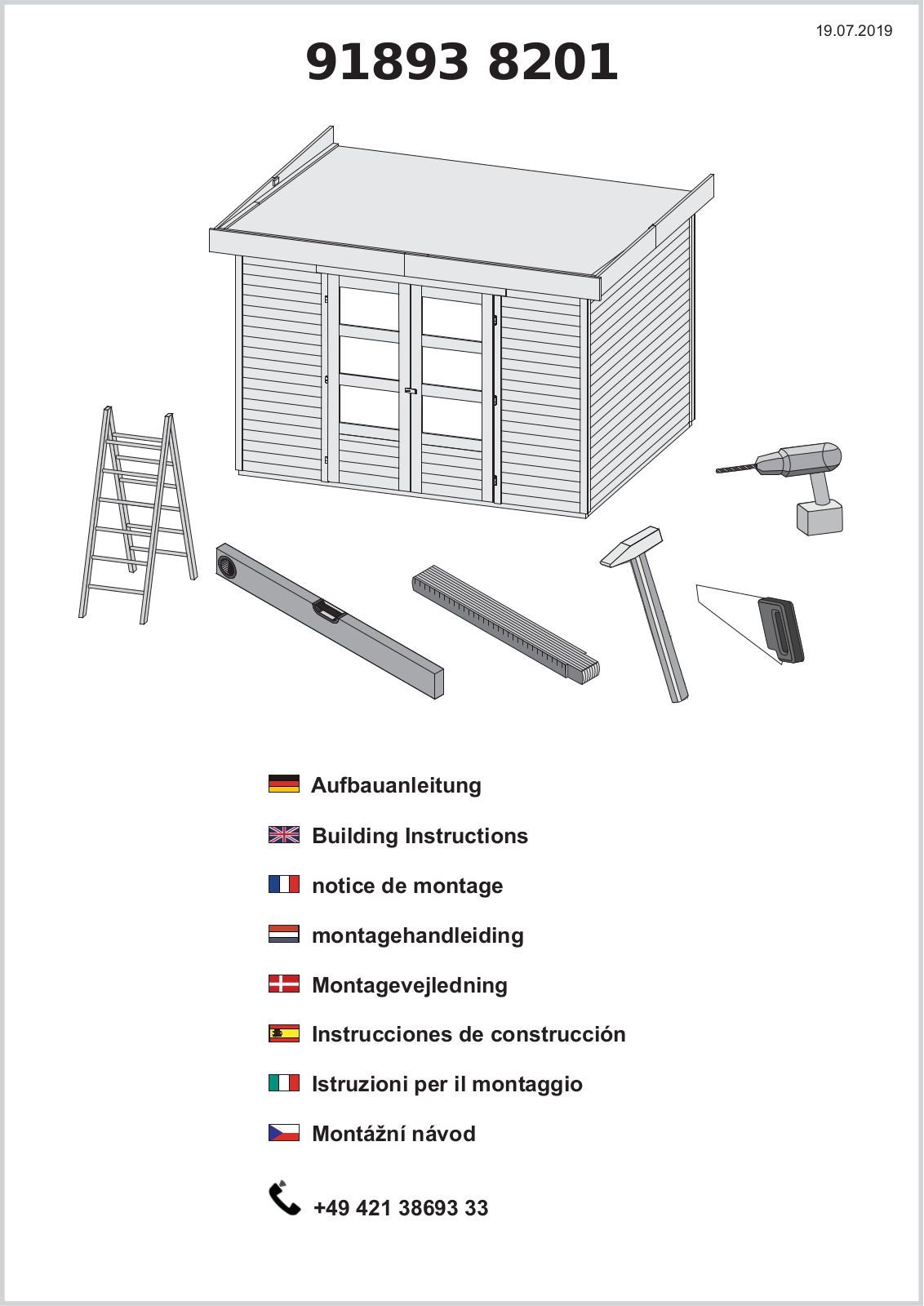 Karibu 91893 8201 Assembly instructions