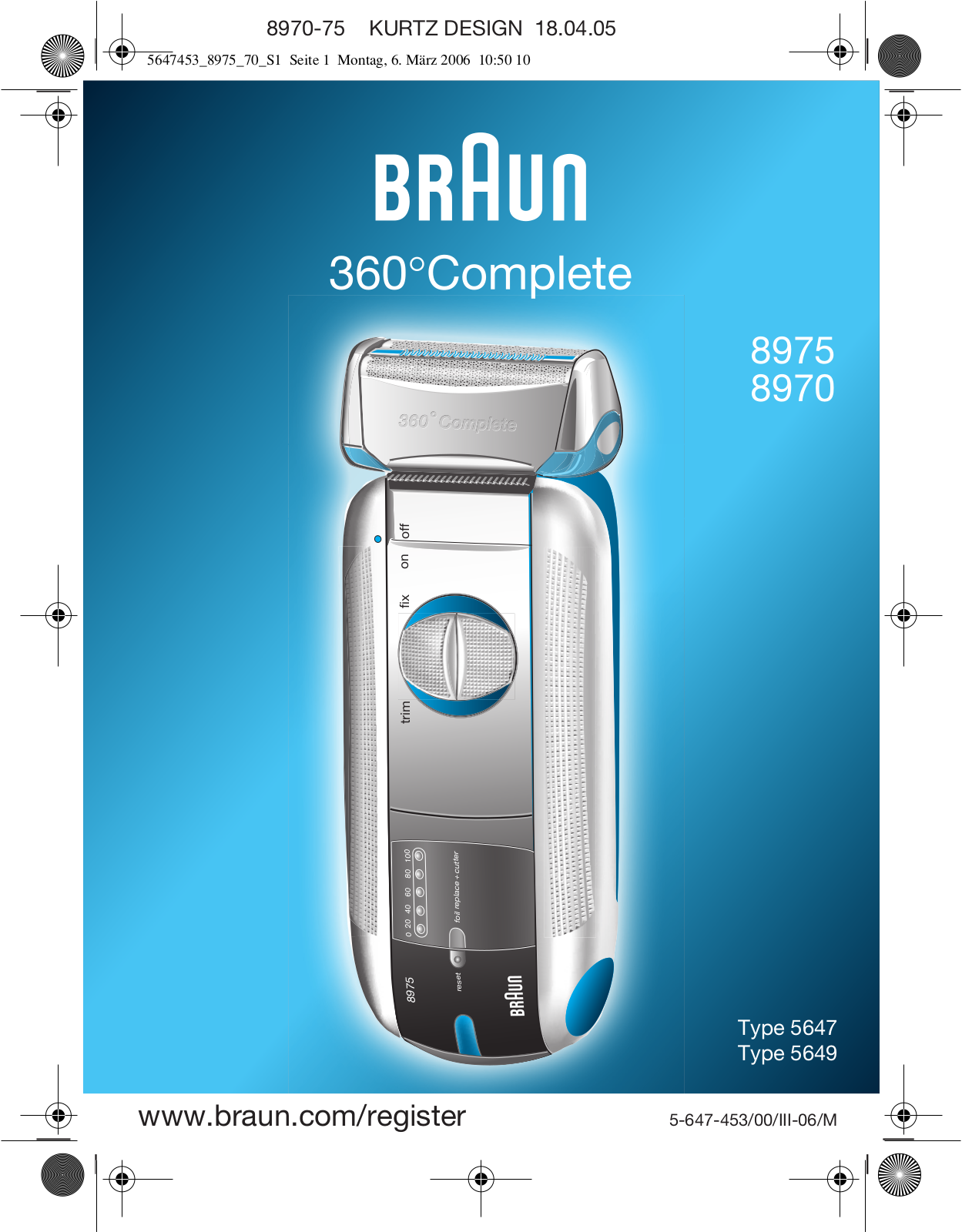 Braun 8970, 8975 User Manual