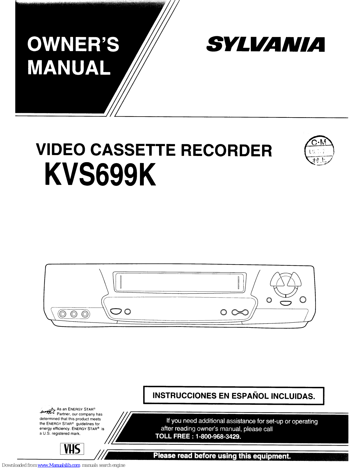 Sylvania KVS699K Owner's Manual