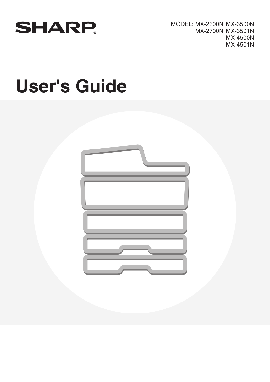 Sharp MX-2300N, MX-2700N, MX-4500N, MX-3500N, MX-3501N Owner's Manual