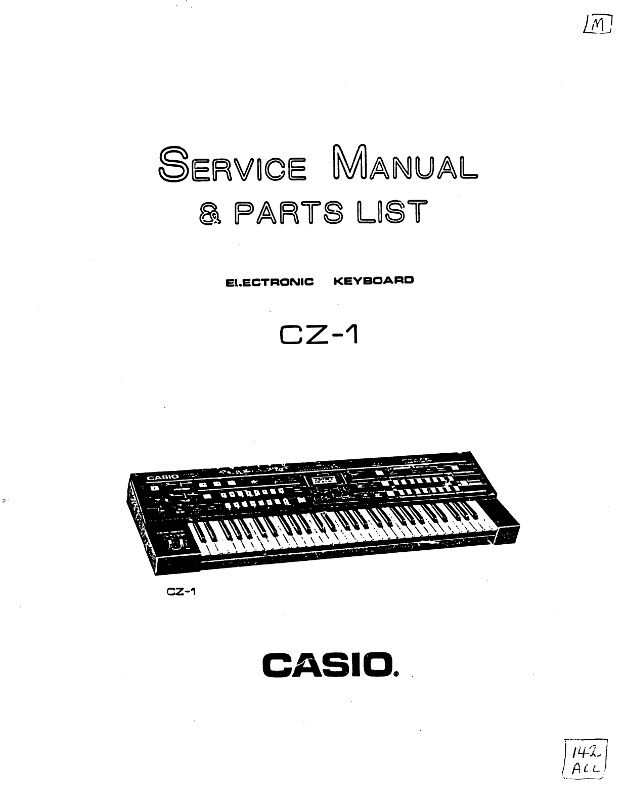 Casio CZ 1 Service Manual