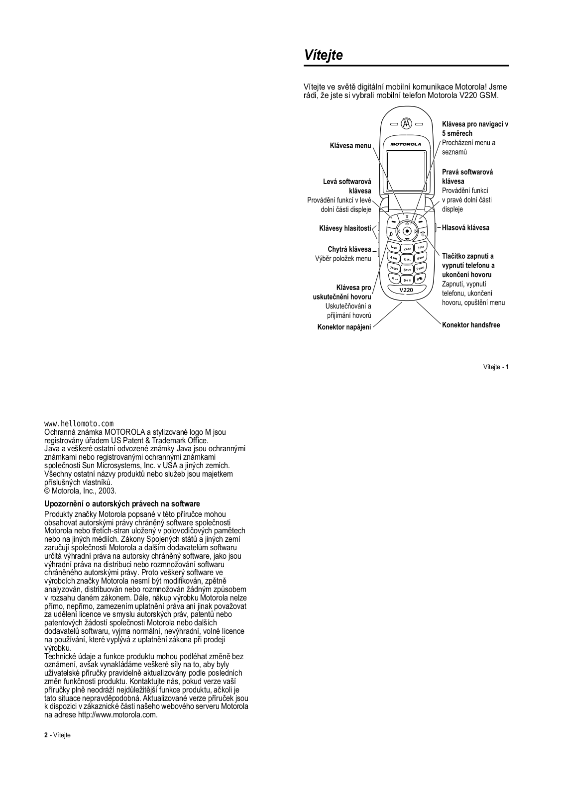 Motorola V220 User Manual