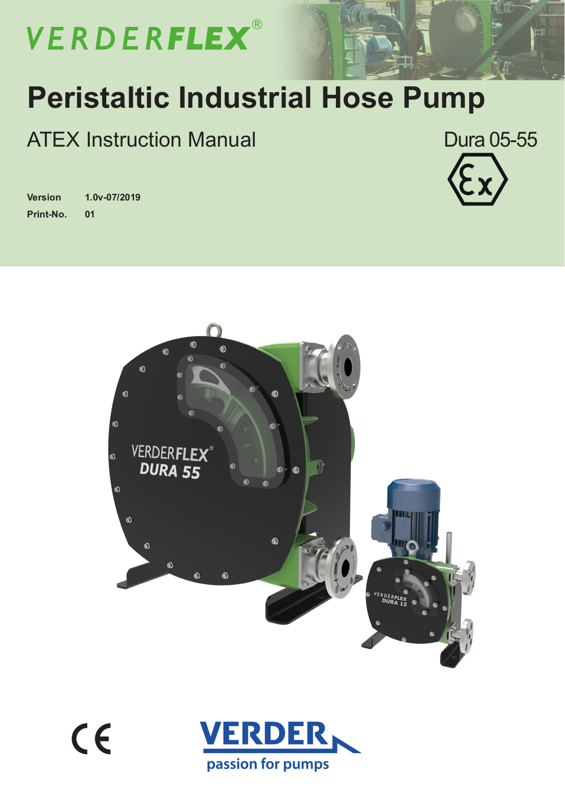 VERDER VERDERFLEX Dura D35, VERDERFLEX Dura D5, VERDERFLEX Dura D15, VERDERFLEX Dura D45, VERDERFLEX Dura D55 Instruction Manual