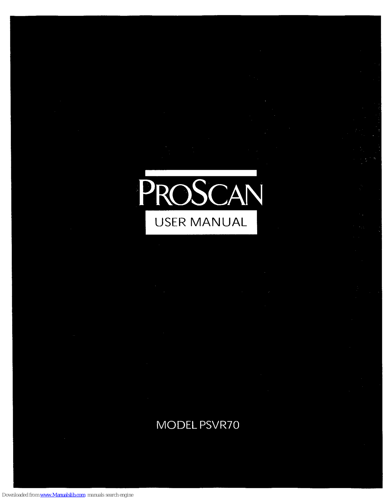 ProScan PSVR70 User Manual - ManualMachine.com