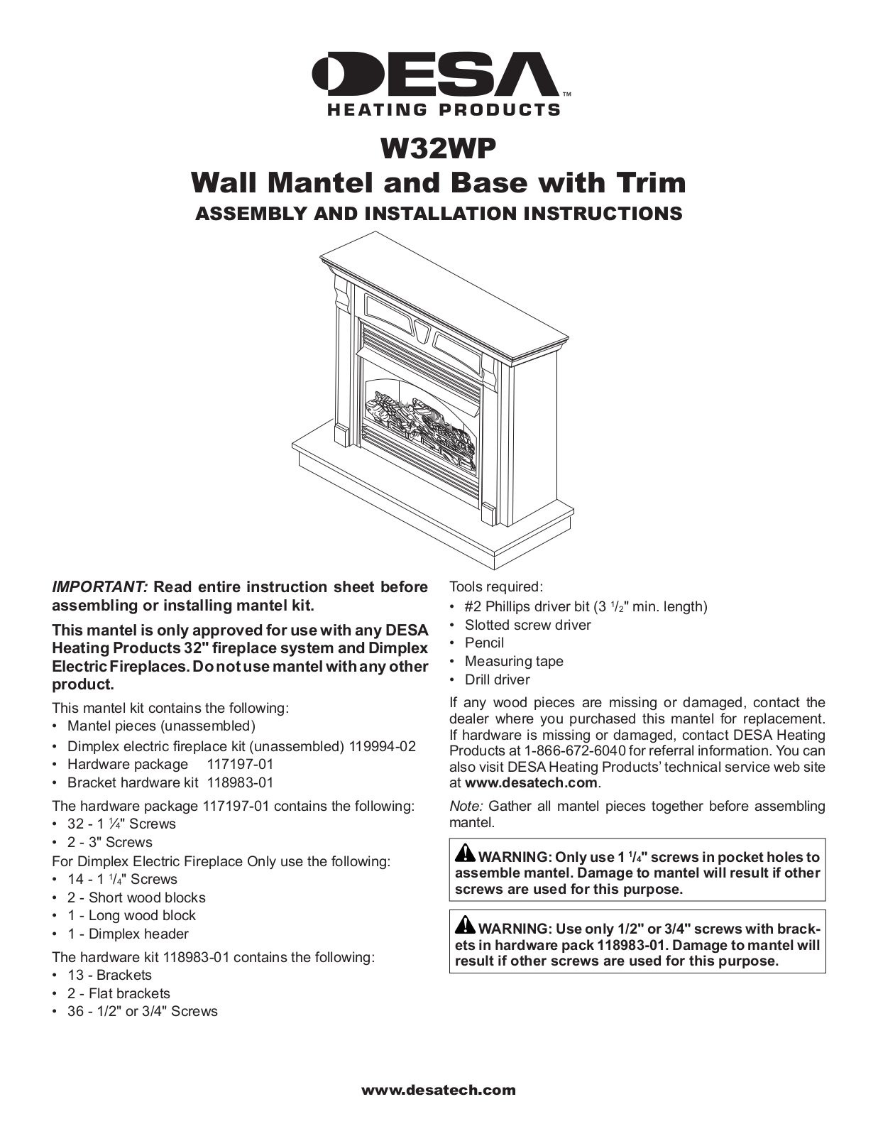 Desa W32WP User Manual