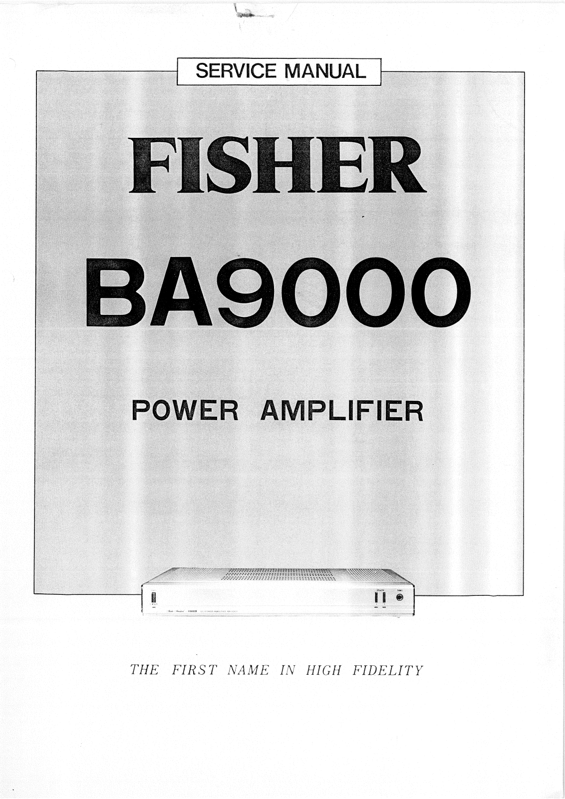 Fisher BA-9000 Service manual