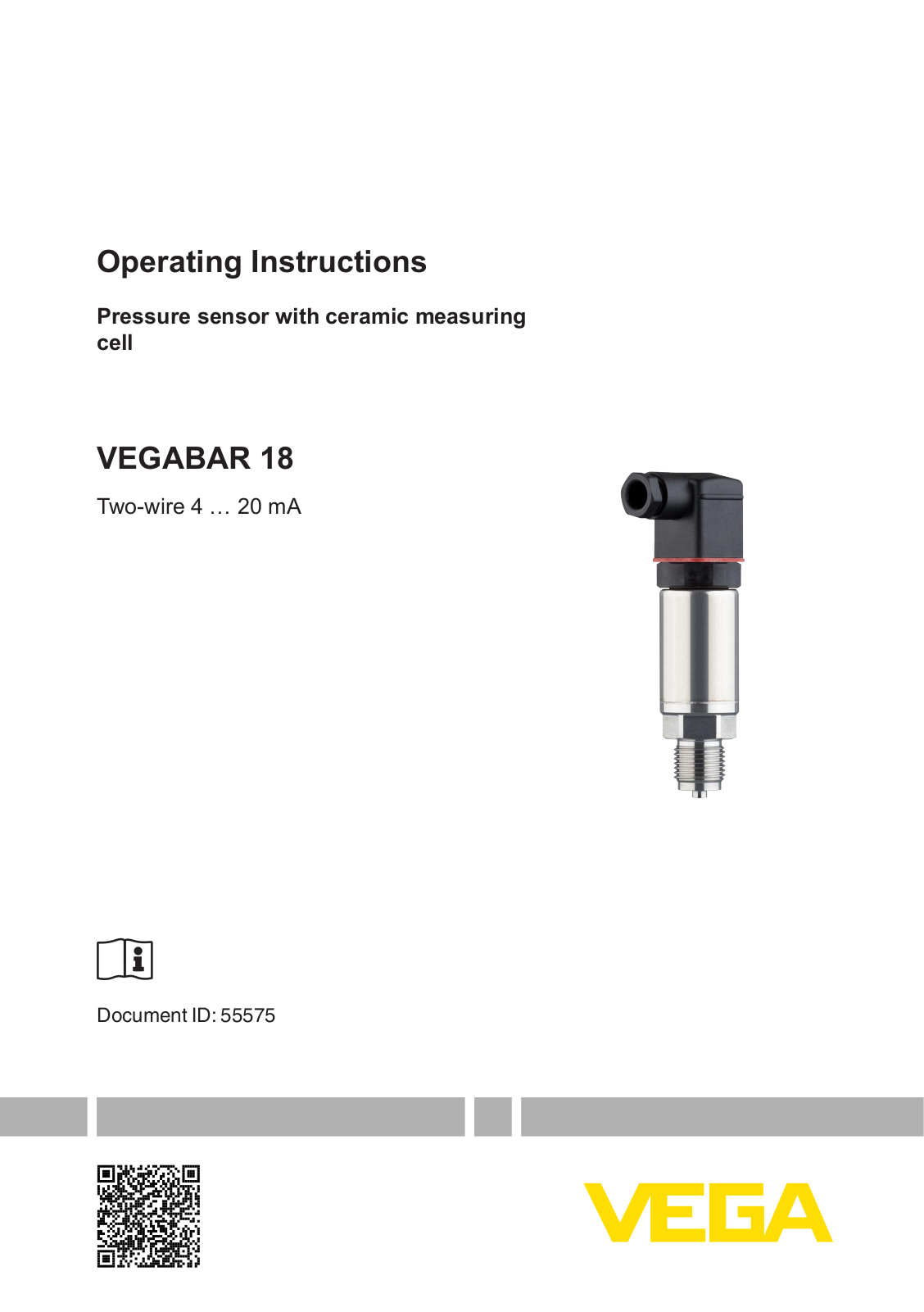 VEGA VEGABAR 18 Operating Instructions