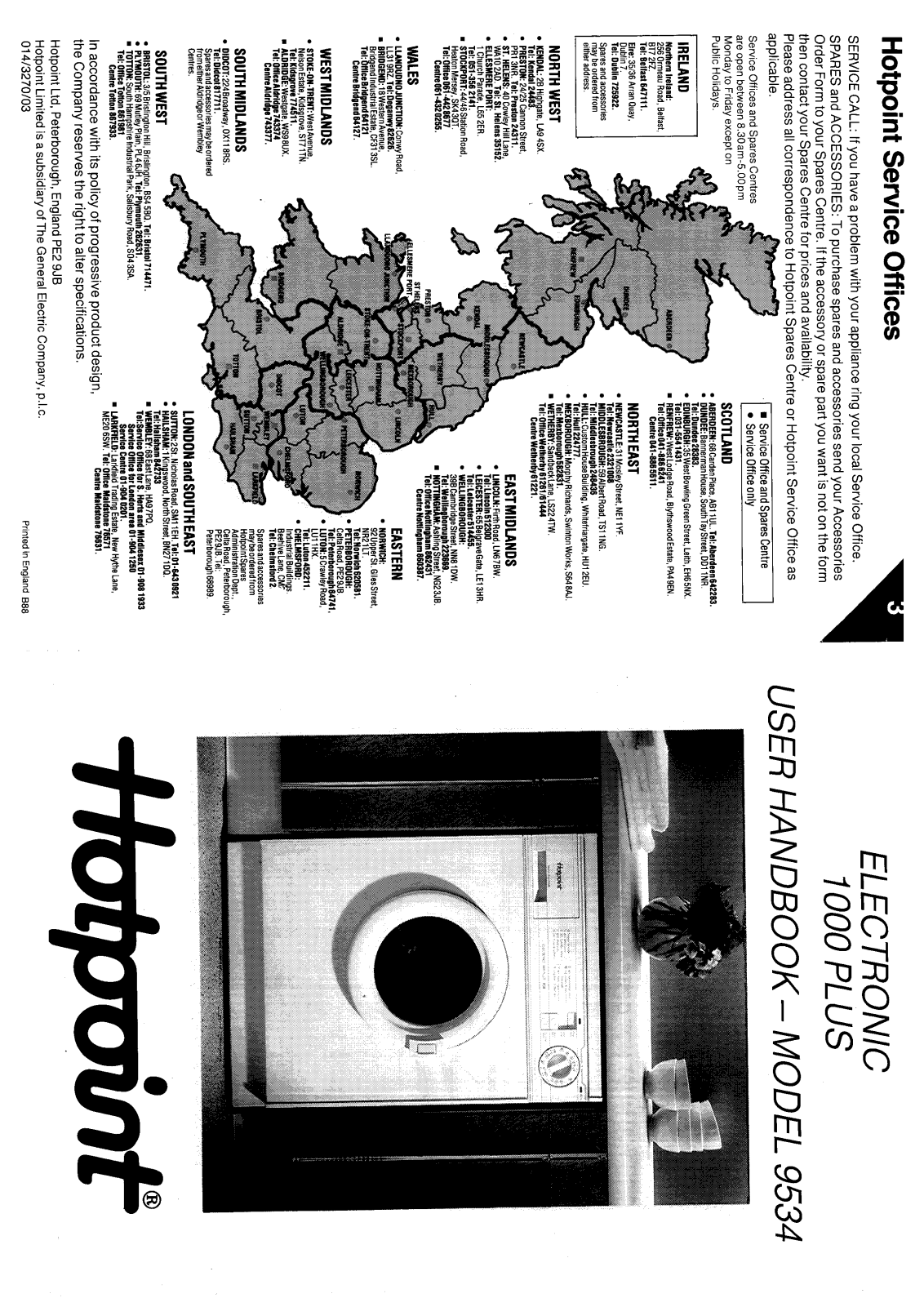 Hotpoint 9534 User Manual