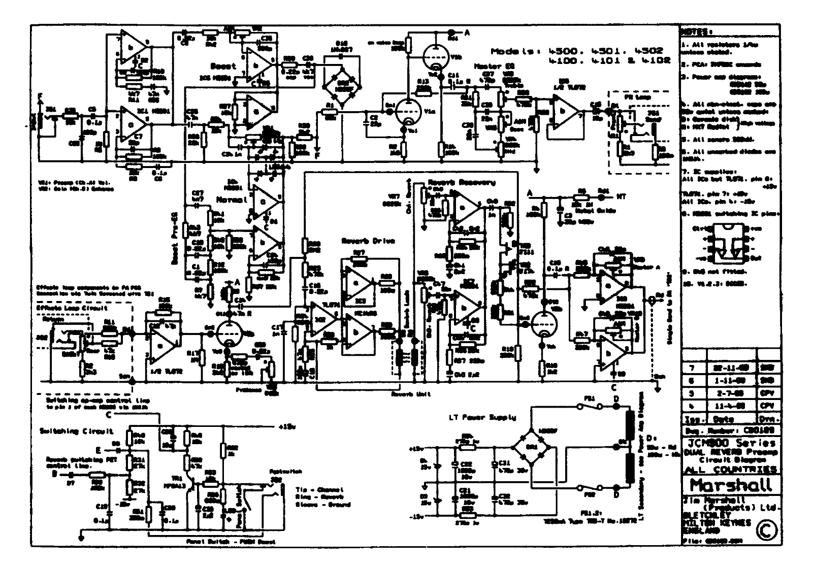 Marshall jcm900 schematic