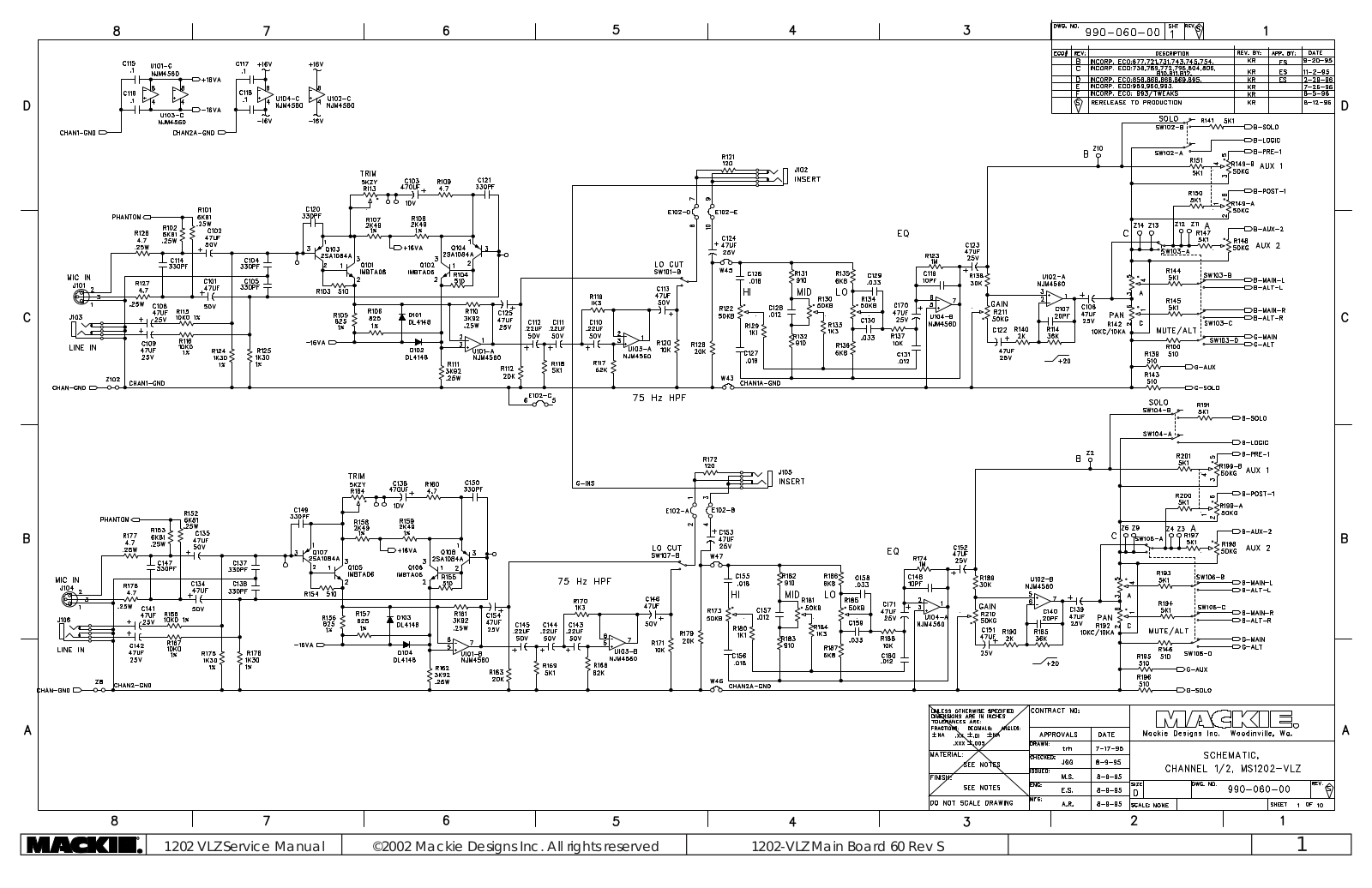 Mackie MS1202VLZ Schematic