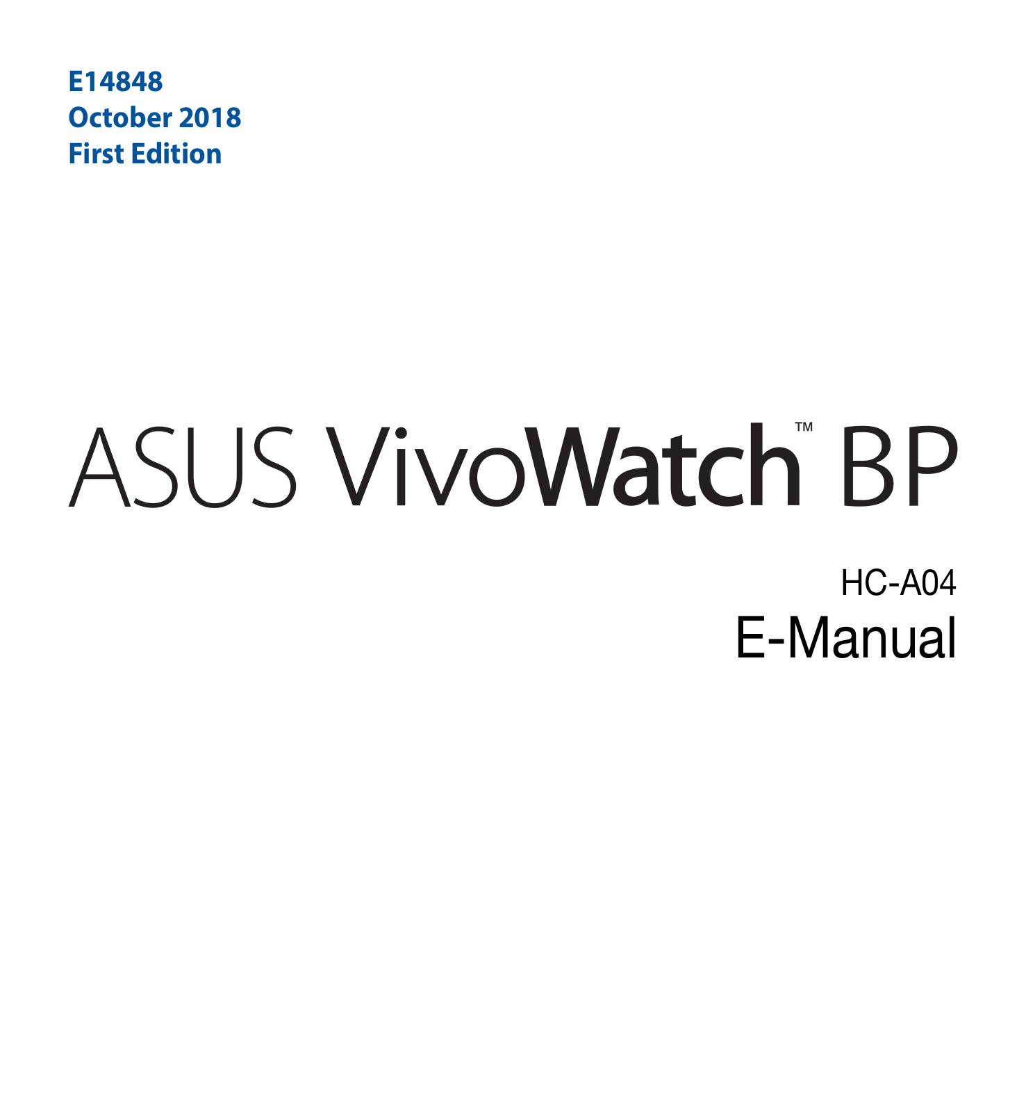 Asus VivoWatch BP Instruction Manual v1