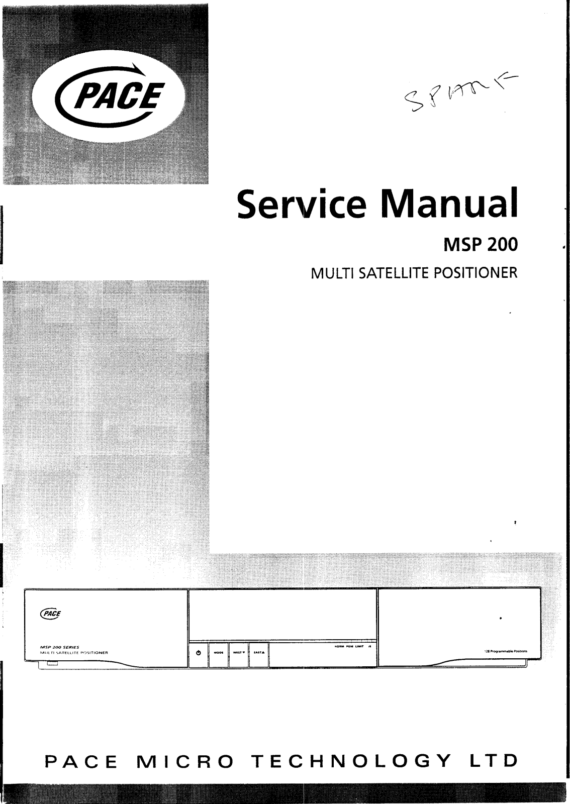 PACE MSP200 Service Manual