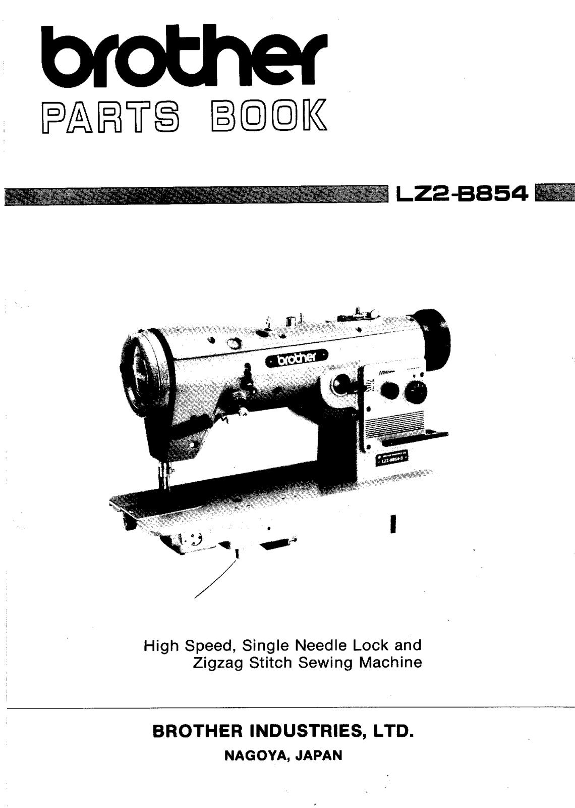 BROTHER LZ2-B854 Parts List