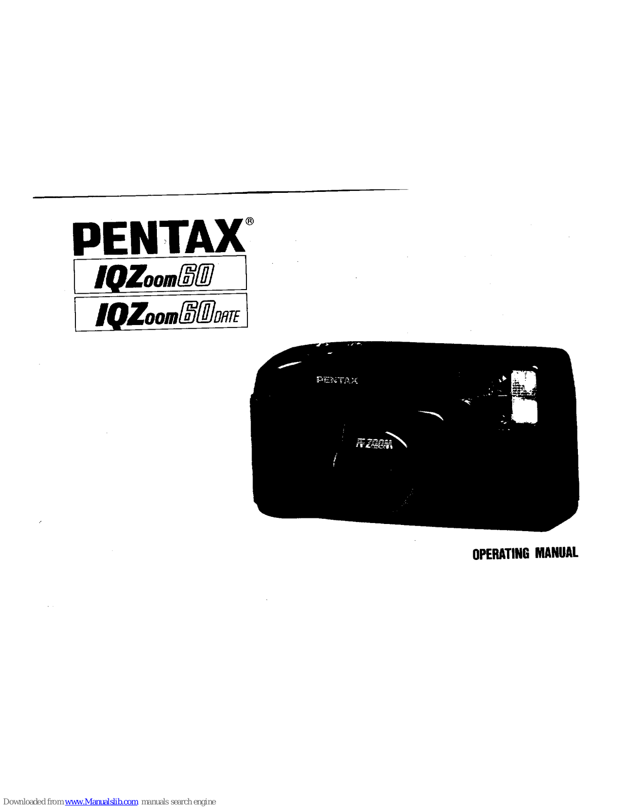 Pentax IQZoom 60 Date Operating Manual