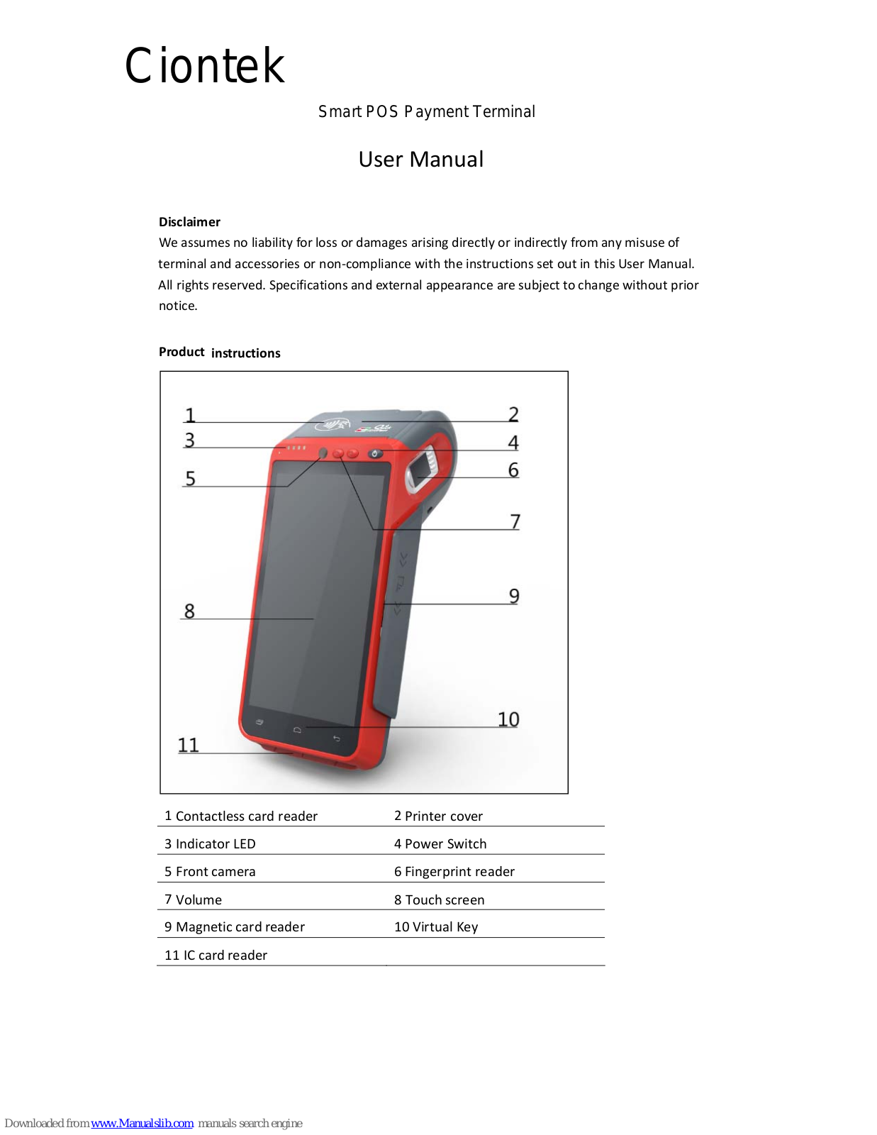 Ciontek CS10 User Manual - ManualMachine.com