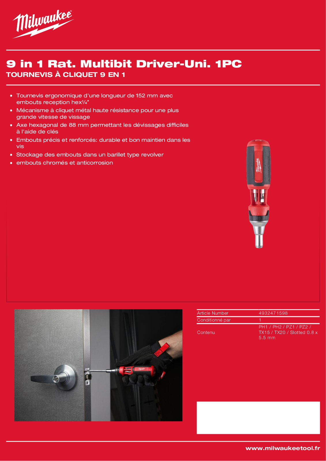 Milwaukee 4932471598 Specification - ManualMachine.com