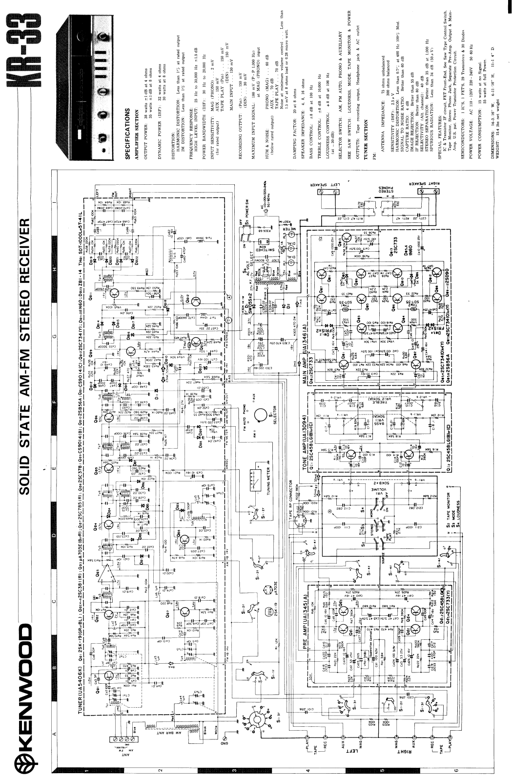 Kenwood KR-33 Schematic