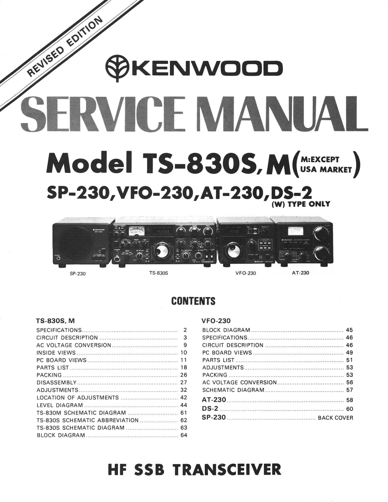 Kenwood TS-830-M Service Manual