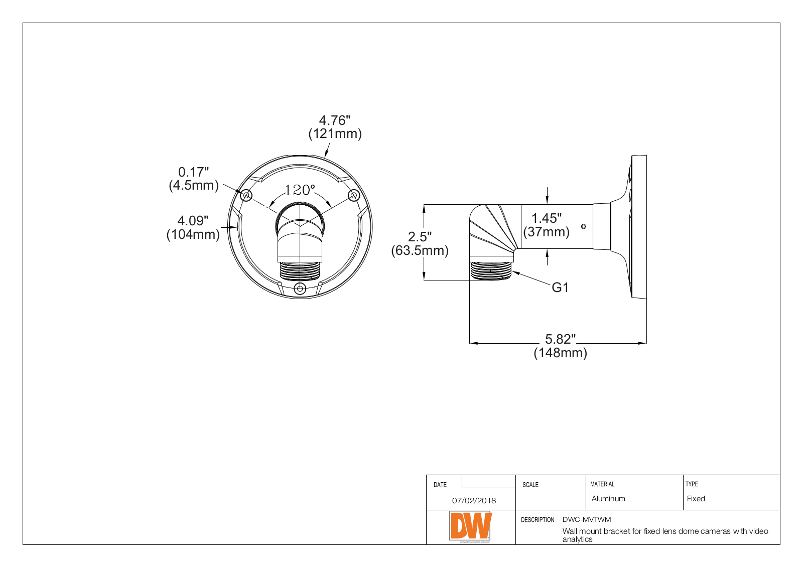 Digital Watchdog DWC-MVTWMJ Specsheet