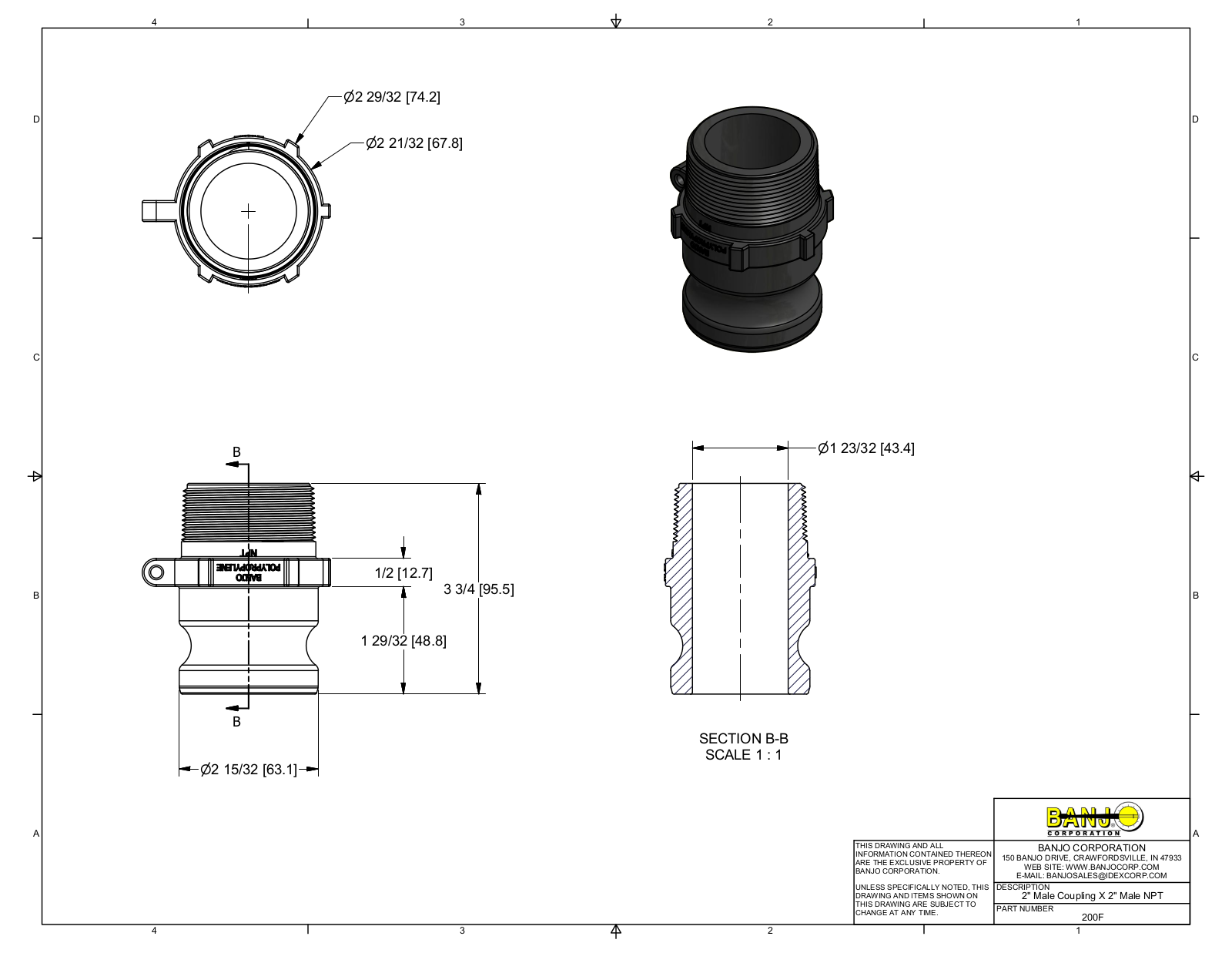 Banjo 200F Drawing - ManualMachine.com